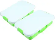2pcs Boys and Girls Toy Storage Box Portable Sandbox Lid Handle Large Capacity Toy Organizer for Indoor Outdoor Play Plastic Storage Case