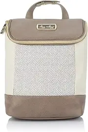 Itzy Ritzy Insulated Bottle Bag – Keeps Bottles Warm or Cool - Holds 3 Bottles & Features Interior Pocket for Ice Pack (Not Included), Vanilla Latte