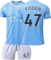 [Generic] Football Jerseys Kids Adults 2324 New M-a-n City Soccer Jersey | Football Training Jersey Kit Fans Jersey Sets | Best Kids' Birthday Gifts