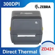 Zebra ZD421 USB ZD4AC43-309M00EZ 300dpi Desktop Thermal Label Printer with PSU