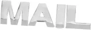 MOBUTOFU Mailbox Alphabet Decal 3D Metal Letters Single Letter Box Decal Mail Logo Adhesive Sticker for Outdoor Mailbox