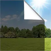 Coavas Window Privacy Film One Way, See Out Not in Windows Tint for Home, Mirror Reflective Blocking Sun Heat Glass Coverings UV Static Cling, 17.5x78.7 Inch