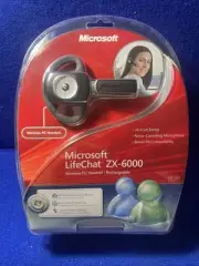 NOS 2007 MICROSOFT LIFECHAT ZX-6000 WIRELESS PC HEADSET RECHARGEABLE BRAND NEW