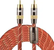 KMLP RCA Cable Adapter EMK TZ/A 5m OD8.0mm Gold Plated Metal Head RCA to RCA Plug Digital Coaxial Interconnect Cable Audio/Video RCA Cable