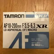 Tamron AF 18-200mm F/3.5-6.3 XR Aspherical LD Nikon Camera Zoom