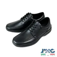 在飛比找momo購物網優惠-【IMAC】義大利紓壓輕便綁帶德比鞋 黑色(350610-B