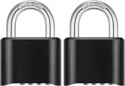 Pack of 2 Heavy Duty Combiniation Padlock - 4 Wheels Combination Padlock - Zinc