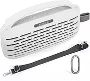 Silicone Cover Case for Bose New SoundLink Flex 2nd Gen, Portable Bluetooth Speaker Protective Sleeve Carrying Case Outdoor Speaker Accessories (Grayish White)