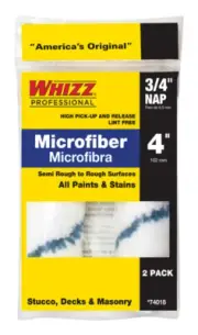 Whizz Xtrasorb Microfiber 4 in. W X 3/4 in. S Mini Paint Roller Cover 2 pk
