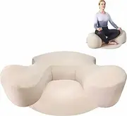 Inflatable Meditation Floor Pillow Large Yoga Cushion for Adults with Washable Cover Comfortable Seating for Floor Meditation