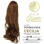 Hair glam cecilia double face ponytail with 6+18 fiber clips Revolution