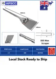 APSCC SDS MAX Floor Scraper, with 25" Long Handle and 6" Heavy Duty Blade fo...