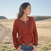 Sundance Sera Ruffled Blouse - Rust - LP