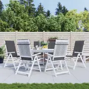 Garden Highback Chair Cushions 6 pcs Anthracite 120x50x3 cm Fabric vidaXL