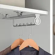 Clothes Rail Pull Out Closet Rod,Metal Closet Valet Rod Retractable Adjustable Wardrobe Clothing Rail Wardrobe Hanger Rack Bar Learned extensively KeYJ