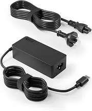 65W USB C Laptop Charger Fast Chromebook Charger Compatible with Lenovo Thinkpad Yoga HP Spectre Elitebook Dell Latitude Acer Google Asus Samsung Computer Replacement 45W USB Type C Power Supply Cord