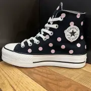 New Converse Chuck Taylor All Star Lift Women's Polka Dots Sneaker Platform