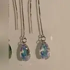 Gold Filled Austrian Crystal THREADER EARRINGS Handmade in Maui