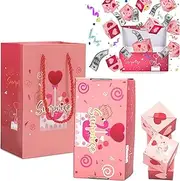 YQQZQ Popup Money Pull Boxes,Perfect for New Year Wedding Birthday Graduation Party,Could Put Money and Sincere Words Paper In,Make Party with More Fun (Pink)