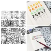 20Pcs Letter Stencils for Painting on Alphabet Stencils Template Art Crafts