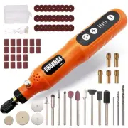 Mini Cordless Rotary Tool, 5-Speed Grinder Kit with 72 Accessories and Front ...