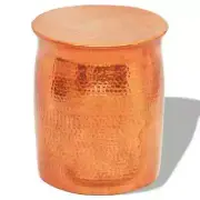 NNEVL Hammered Aluminium Stool/Side Table Brass/Copper Colour