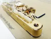 TonePros ABR1 NASHVILLE Tune-O-Matic Bridge NVR2G-G GOLD Nylon 66 Saddles