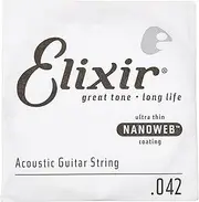 [Elixir] Strings Acoustic Guitar String NANOWEB Coating, .042