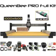 1000x1500 Silver QueenBee PRO CNC 4 Axis Wood Router Engraver Machine Full Kit