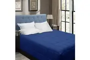 Bamboo Blend Microfiber Box End Quilt Classic Blue Size King Single Quilt Covers
