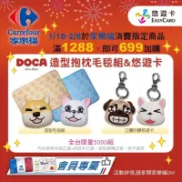 在飛比找蝦皮購物優惠-豆卡 DOCA 造型抱枕 毛毯 悠遊卡組