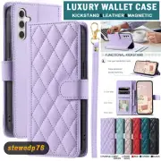 For Samsung S25 Ultra Plus S24FE S23 S22 Magnetic Leather Wallet Case Flip Cover