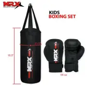 Kids Boxing Gloves Set Junior Punching Bag Mitts Muay thai Training Sparring MMA