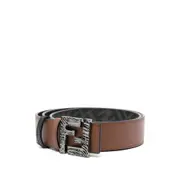 [Fendi] Fendi Reversible FF-logo Belt 100 CM BLACK/GREY