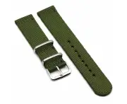 Nato Nylon Watch Straps Compatible with the Seiko 22mm Range - Green