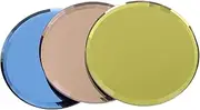 Healeved 1 Set 3pcs Nail Art Palette Nail Color Plate Small Jewelry Display Tray Color Mixing Plate Makeup Mixing Plate Nail Art Holder Nail Art Display Plate Makeup Blending Plate Glass