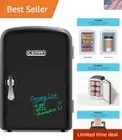 Chefman 4L Portable Mini Fridge & Warmer with Erasable Door - Perfect for Travel