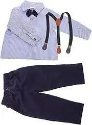 [Yardenfun] Boys' Formal Suit Toddler Suits for Boys Overalls Set British Gentleman Style