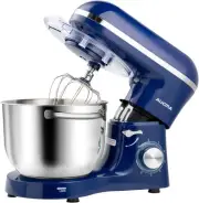 Aucma Stand Mixer,6.5-QT 660W 6-Speed Tilt-Head Food Mixer, 6.5QT, Royal Blue