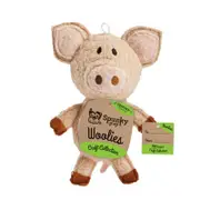 Woolies Mini Pig Plush Dog Toy by Spunky Pup