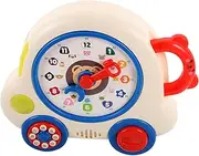 Toddmomy Learning Clock Interactive Educational Recognition Plaything for Safe Design with Smooth Edges Engaging Quiz Mode for Cognitive Development for Parent Learning Activities