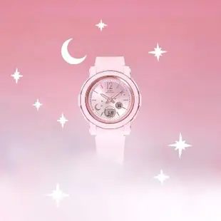 【CASIO 卡西歐】BABY-G 夜空閃耀群星 寬型運動手錶-粉(BGA-290DS-4A)