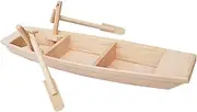 DOITOOL Detailed Wooden Boat Model Small Wooden Ship for Home Decoration Office