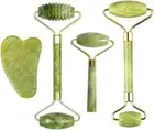 Jade Roller and Gua Sha Set, Jade Roller and Gua Sha,4 Pcs Face Roller Set,Facia