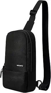 WATERFLY Slim Crossbody Sling Bag: Travel Chest Sling Backpack Hiking Men Women