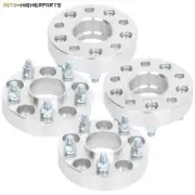 4X silver wheel spacers 5x4.5 12x1.5 studs 1.25" fits Honda Civic Honda Accord