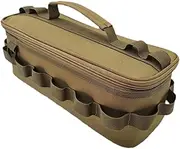 Oshhni Camping Tableware Storage Bag Cooking Utensils Pouch Lightweight Outdoor Tools Handbag Organizer for Backyard Family Reunions, Khaki