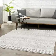 Size: 2' x 3' Rectangle - Tigri Aztec Ivory & Gray 2311 Area Rug - Clearance