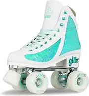 Crazy Skates Glitz Roller Skates | Adjustable or Fixed Sizes | Glitter Sparkle Quad Skates for Women and Girls