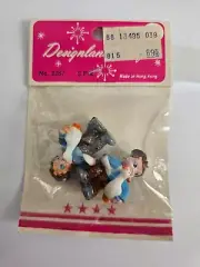Vintage Miniature Boy w/ Duck Set, Miniature Boy Doll, Cute Mini Decor, Mini